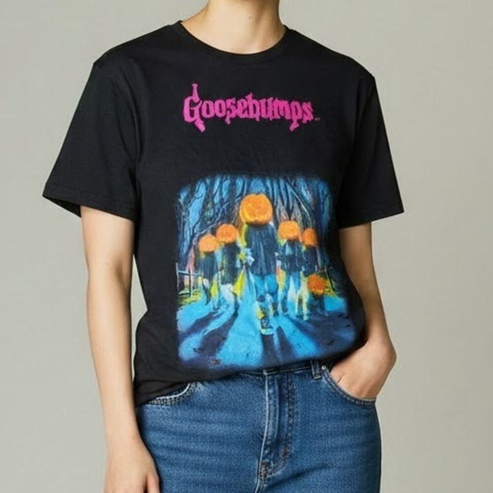 Goosebumps Black Pumpkins Trick or Treat Short Sleeve T-Shirt Adult Size M NWOT